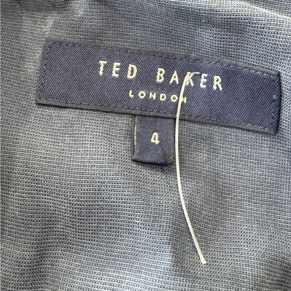 Ted Baker Blue Gray Storm Button-Down Shirt NEW Size 4 / US Large - Picture 2 of 10